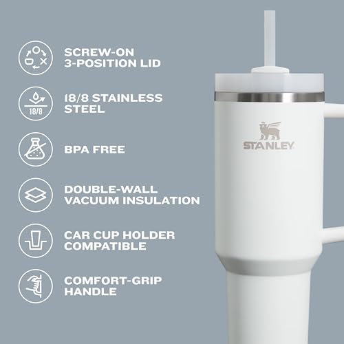 Insulated Stainless Steel Tumbler with Straw 40 oz I3669