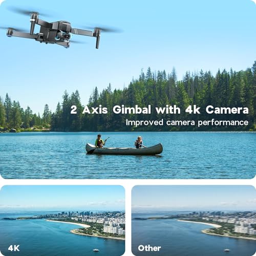 Drone with Camera for Adults, 4K UHD, GPS Auto Return, 52 Mins Flight Time E725466