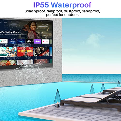55 inch Outdoor Smart TV, 4K Weatherproof Television for Outside I326