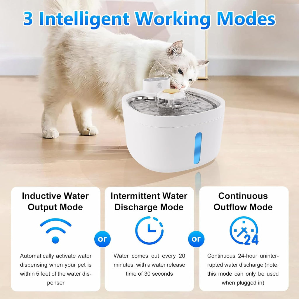 Automatic Dog Water Dispenser with Stainless Steel Tray A90248
