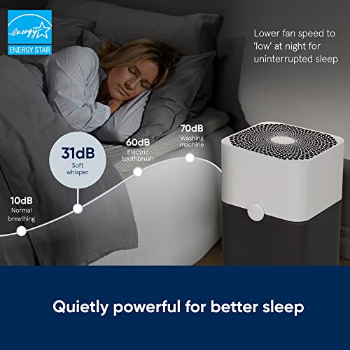 Air Purifier for Small Room, Bedroom, Home, Cleans 926 sqft in One Hour, HEPASilent for Pets, Allergens, Dust, Mold, Smoke Q80338
