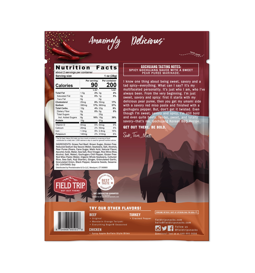 Beef Jerky Gochujang Korea Style BBQ 2.2oz 4pk A9450