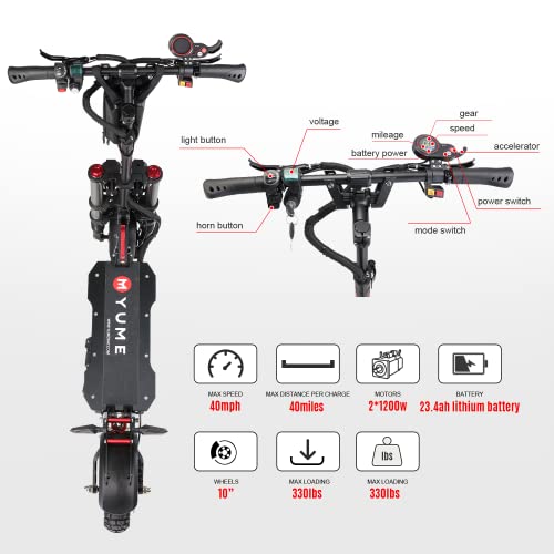Adult Electric Scooter Dual Motor 52V 2400W 40 MPH D749345