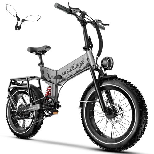 Folding Electric Bike for Adults Full Suspension, 52V 20AH Fat Tire N549125