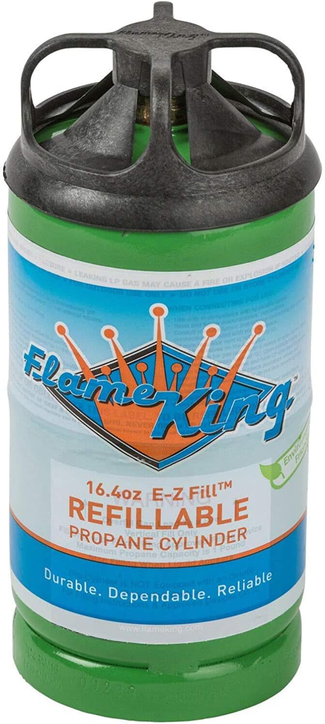 Refillable 1LB Empty Propane Cylinder Tanks (2-Pack) with Refill Kit P963