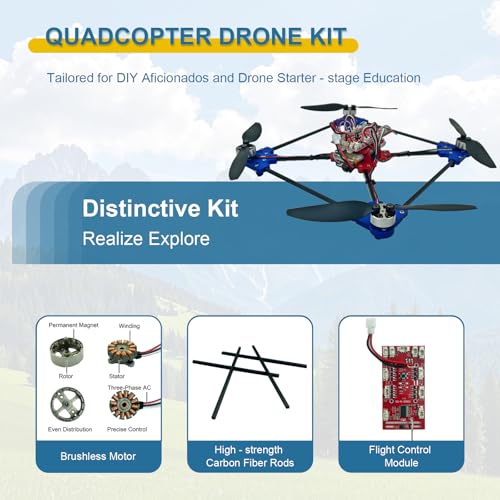DIY Quadrotor Drone Kit with Brushless Motor for STEM Learning Q8265