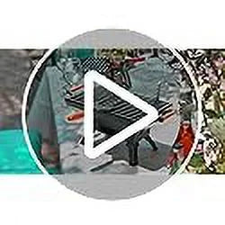 Small Cast Iron Charcoal Grill Stove with Gridiron, Tabletop BBQ Grill for Outdoor Cooking Q441