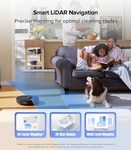 Robot Vacuum with Self-Empty Dock, 5500 Pa Suction, LiDAR Navigation E428049