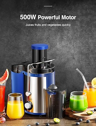 Juicer Machine, 800W Centrifugal Extractor with Wide Mouth Feed Chute, Stainless Steel, BPA-free Y425329