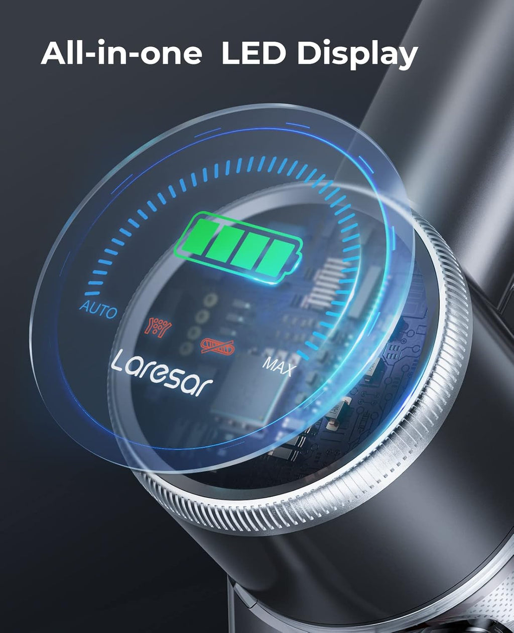 Cordless Vacuum Cleaner, 33Kpa Stick with LED Screen, 55Mins Runtime Q84729