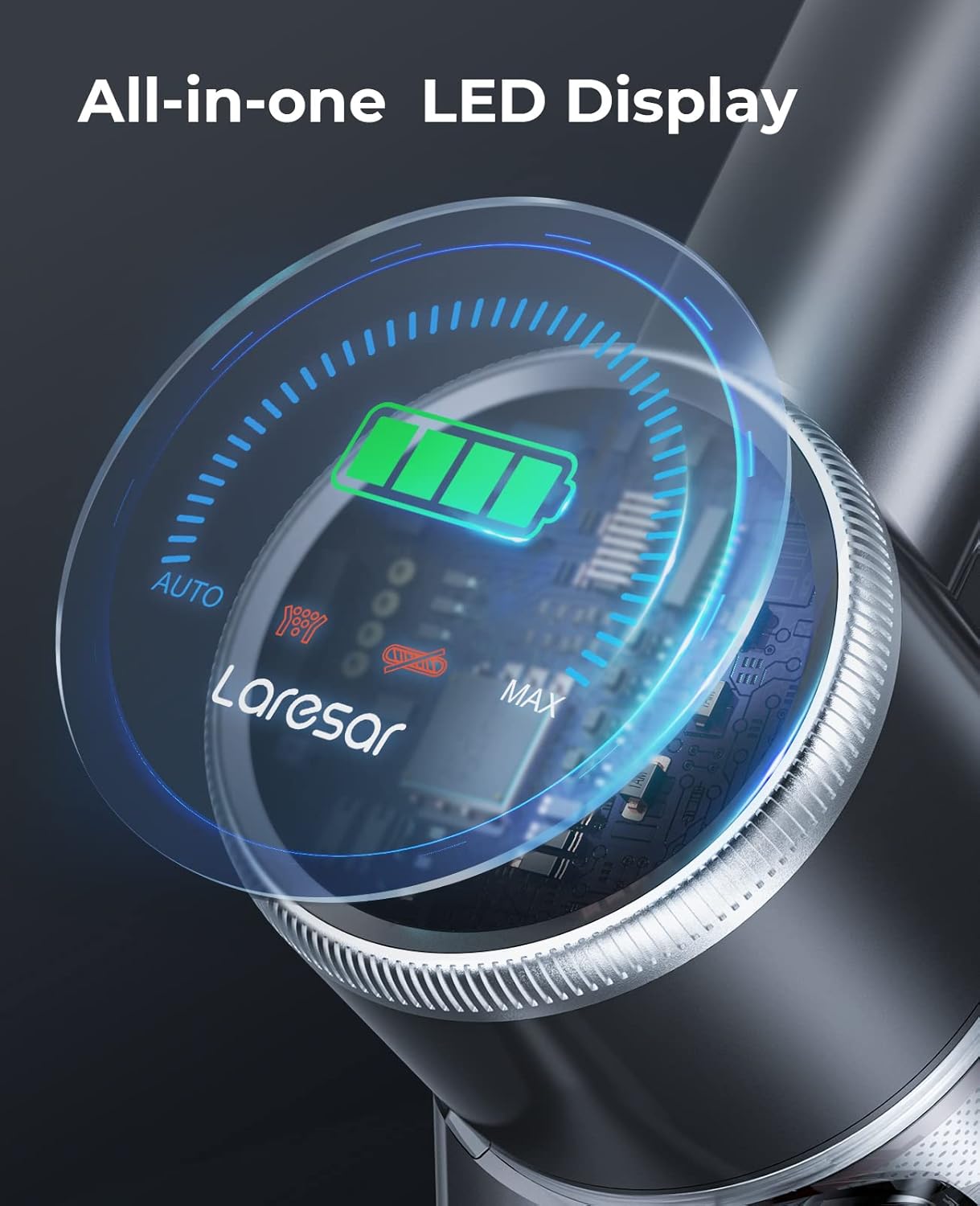 Cordless Vacuum Cleaner, 33Kpa Stick with LED Screen, 55Mins Runtime Q84729