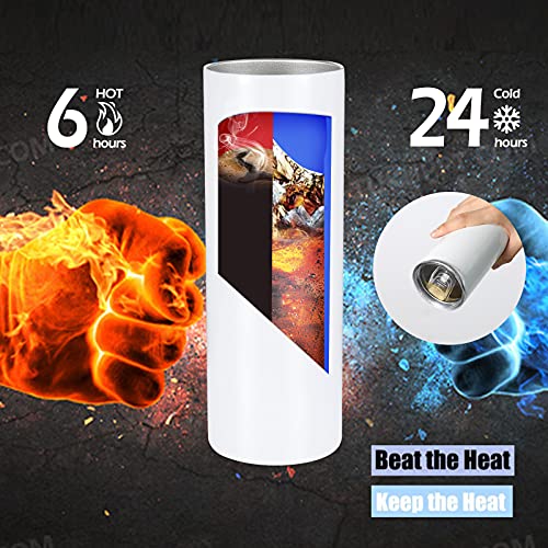 10 Pack Sublimation Tumblers 20oz for Heat Transfer, Double Wall Insulated Y9835