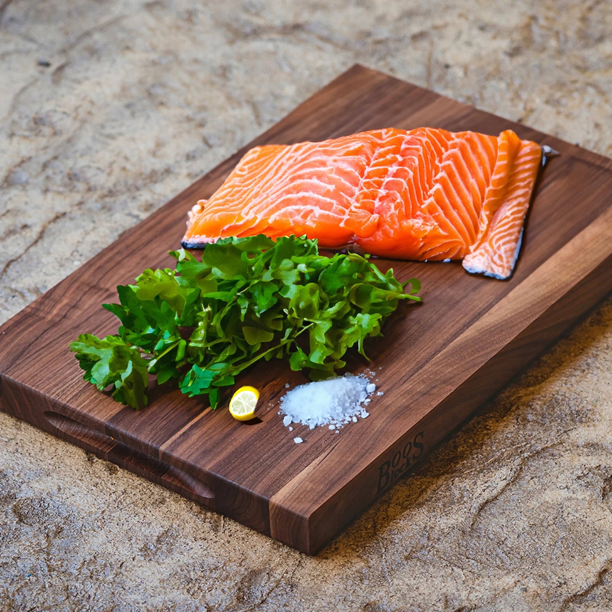 Walnut Wood Edge Grain Reversible Cutting Board, 20" x 15" x 1.5" V9120