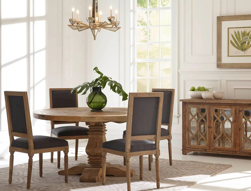 Reclaimed Elm Round Dining Table, 60-inch G4617