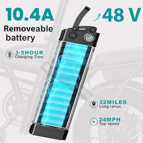 Foldable Electric Bike for Adults, 560W Motor, 48V Battery, 24MPH P514170