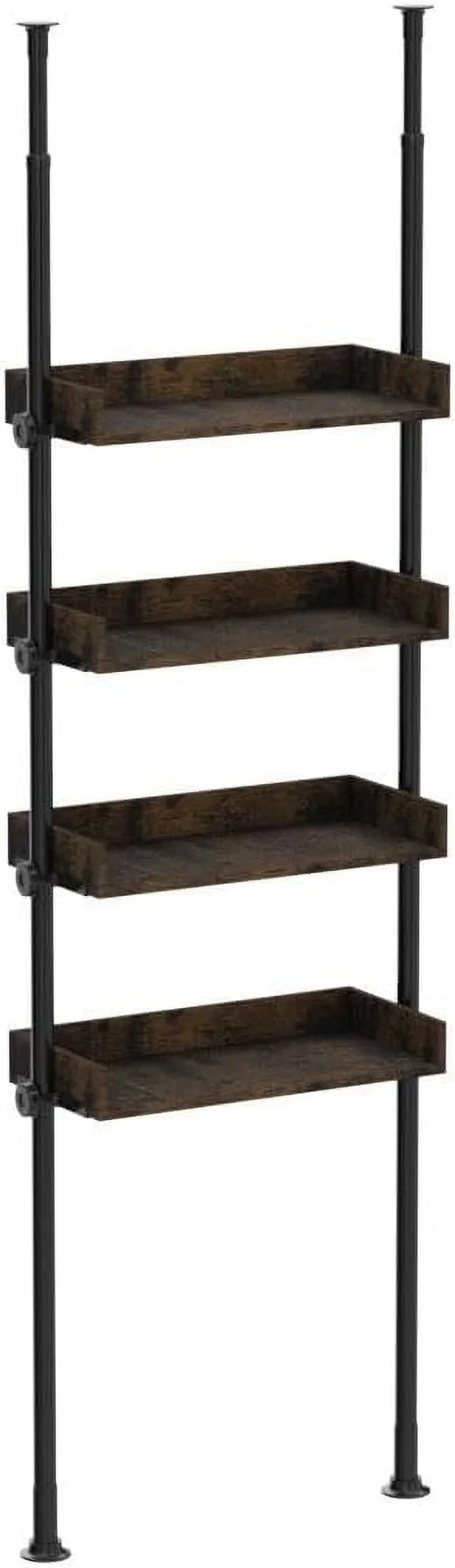 Bathroom Organizer, Over The Toilet Storage, 4-Tier Adjustable Wood Shelves C792