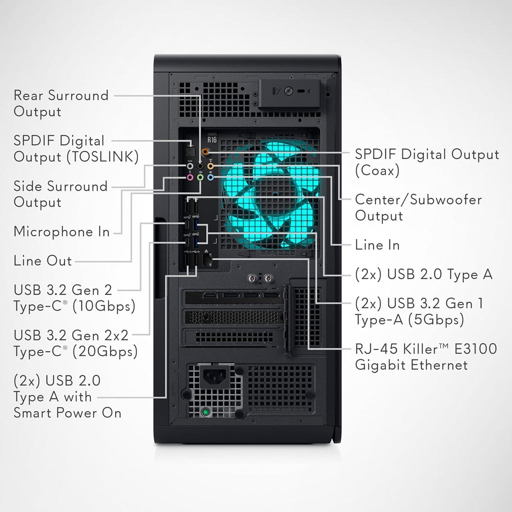 Gaming Desktop PC with Intel Core i7 Processor, RTX 4060 Graphics, 16GB RAM, 1TB SSD Y824248