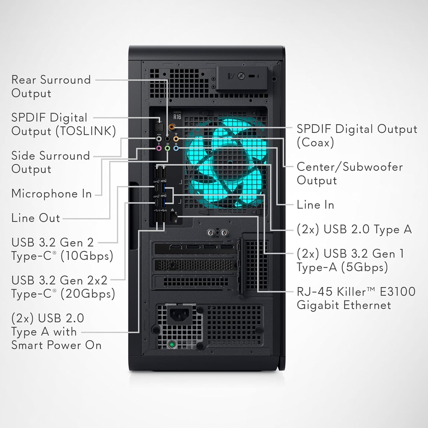 Gaming Desktop PC with Intel Core i7 Processor, RTX 4060 Graphics, 16GB RAM, 1TB SSD Y824248