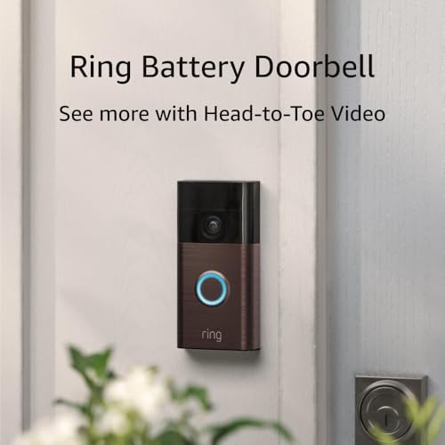 Battery Doorbell with Head-to-Toe Video, Two-Way Talk and Motion Alerts M80107