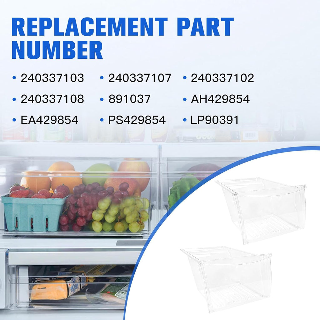 Fridge Crisper Drawer & Bin Replacement for Refrigerator X701