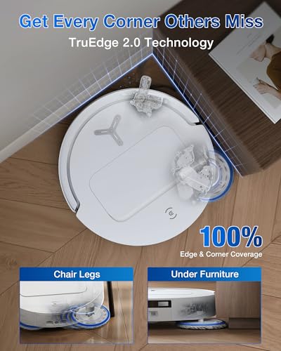Robot Vacuum and Mop, 18500Pa Suction, Auto-Lift, Self-Emptying C481