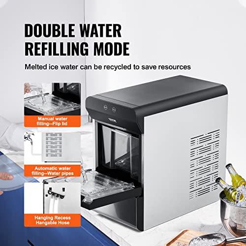 Commercial Ice Maker, 400LBS/24H with Large Storage Bin N15517