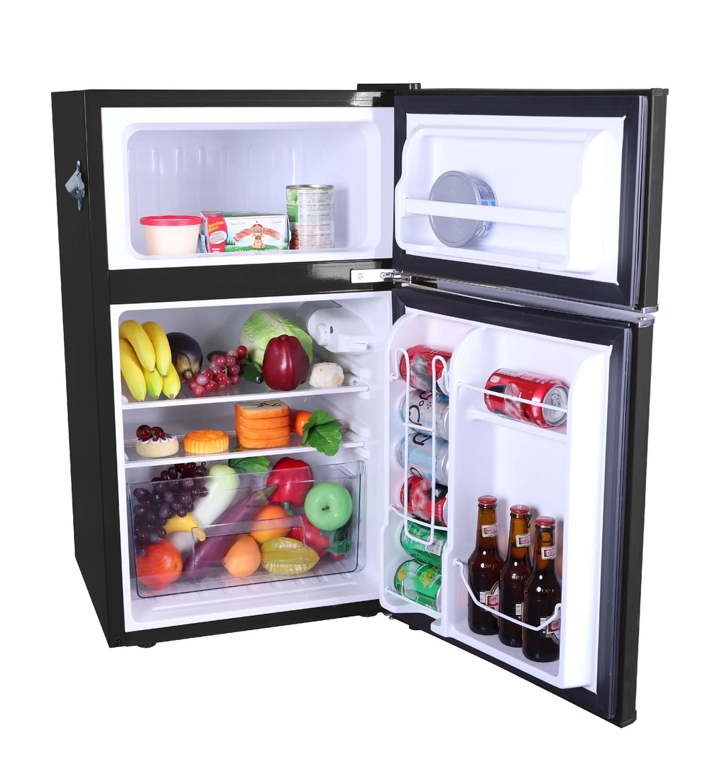 Retro 3.1 Cu Ft Two Door Compact Refrigerator with Freezer J403