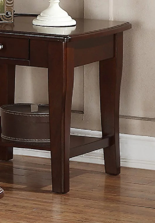 Wooden Brown End Table for Living Room Sofa Side Y43358