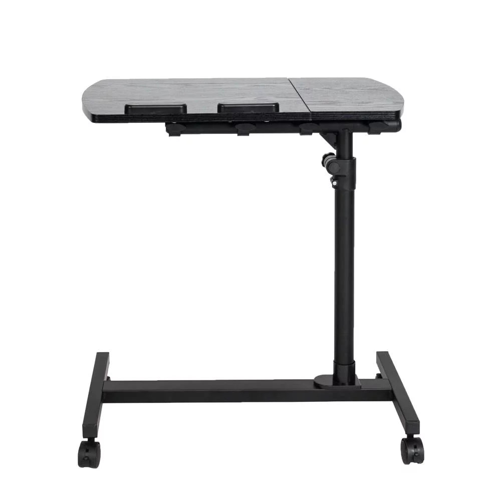 Adjustable Black Laptop Desk Rolling Cart Over Bed Table Stand L11787