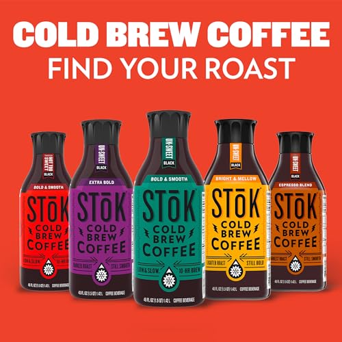 Cold Brew Coffee, Unsweetened Black Coffee, 48 FL OZ B94014