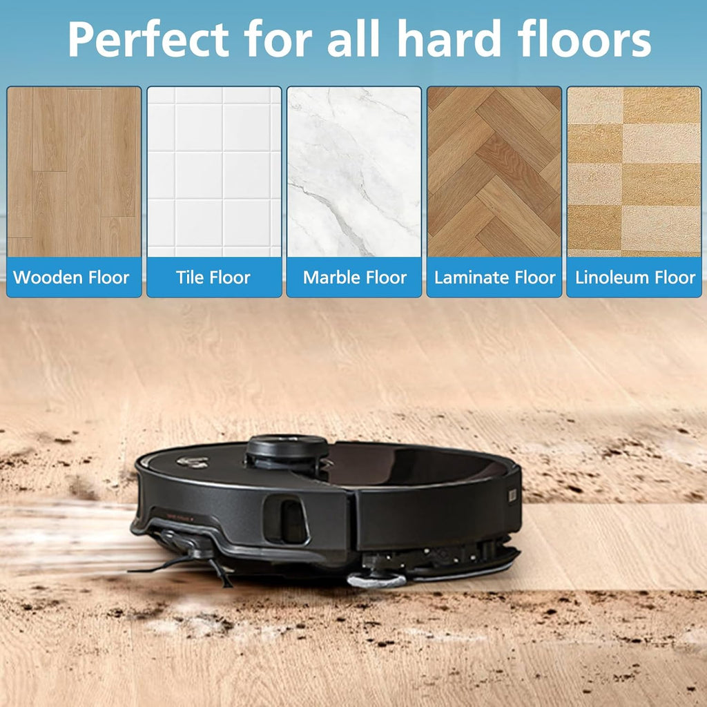 6 Pack Mop Pads for S8 MaxV Ultra Robot Vacuum Cleaner, Microfiber Cloths with Sonic Vibration A24107