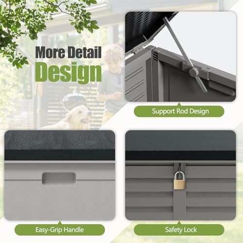 Outdoor Storage Box 130 Gallon Waterproof Lockable F5880