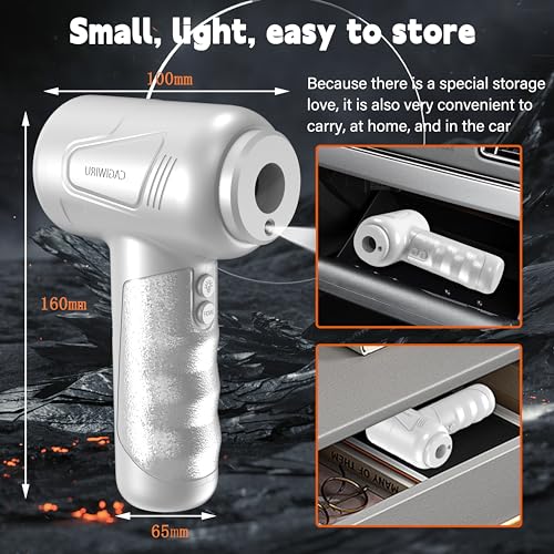 Cordless Air Duster for Cleaning Keyboard PC with 3 Speeds and LED Light P90655