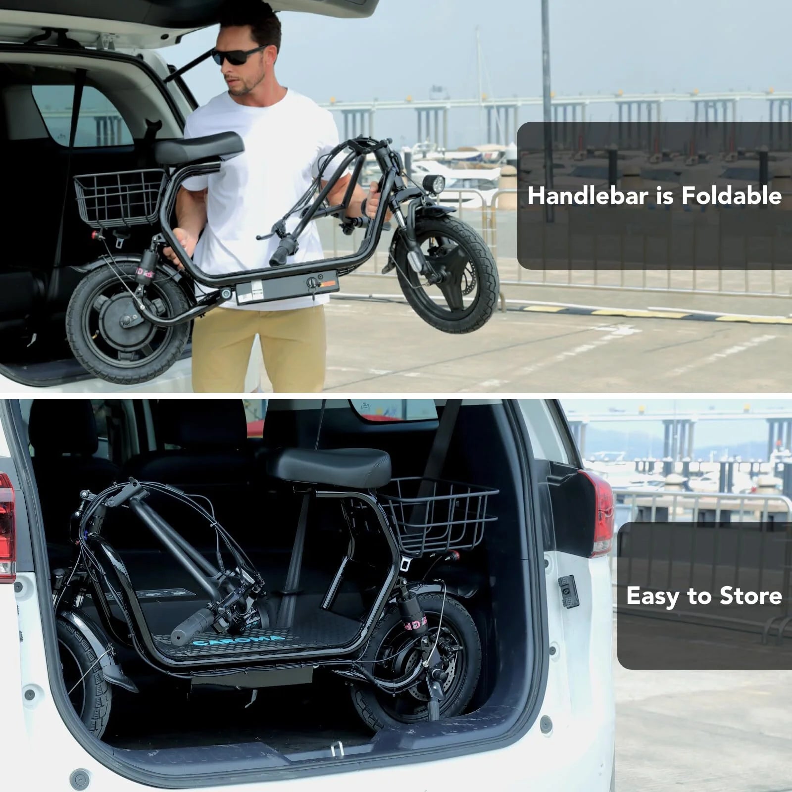 Electric Scooter with Seat, 14" Off-road Tires, 20 MPH Max, Folding I9003
