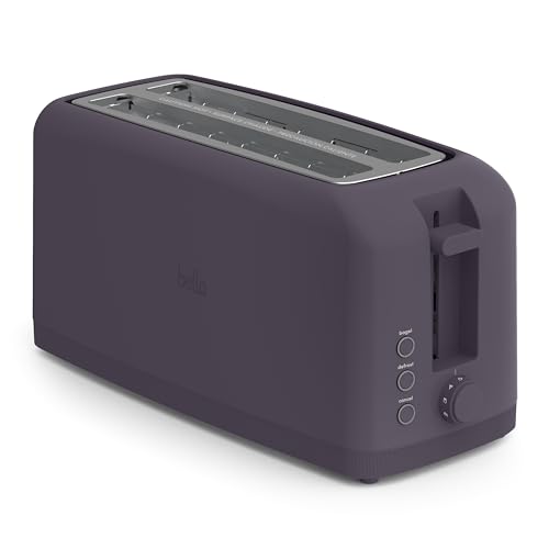 2 Slice Slim Toaster with 6 Shade Settings, Long Slot, Removable Crumb Tray R654