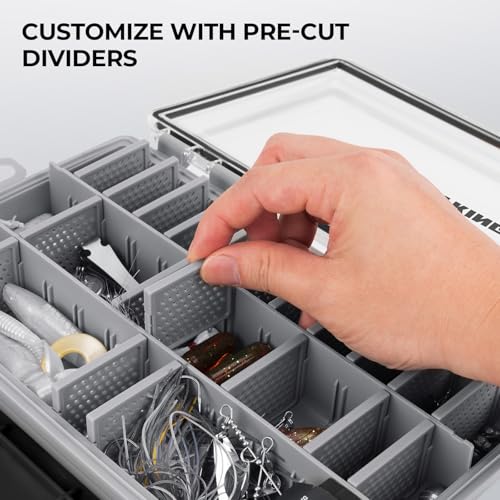 Waterproof Tackle Box with Removable Dividers, 3600 and 3700 Trays Q482255