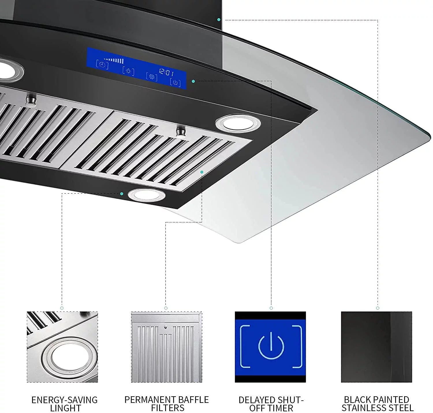 Island Mount Range Hood 36 Inch 900 CFM R510990