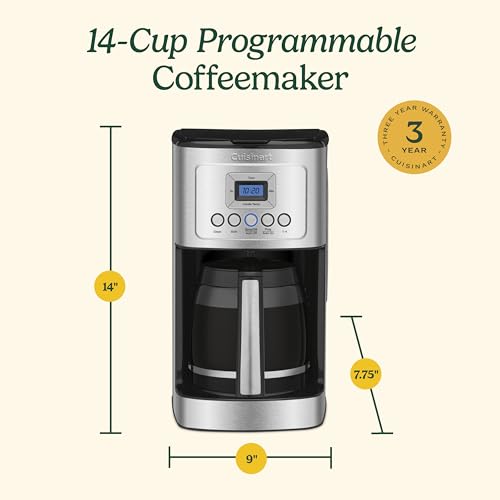 14-Cup Coffee Maker with Glass Carafe, Brew Strength Control, Stainless Steel V144891
