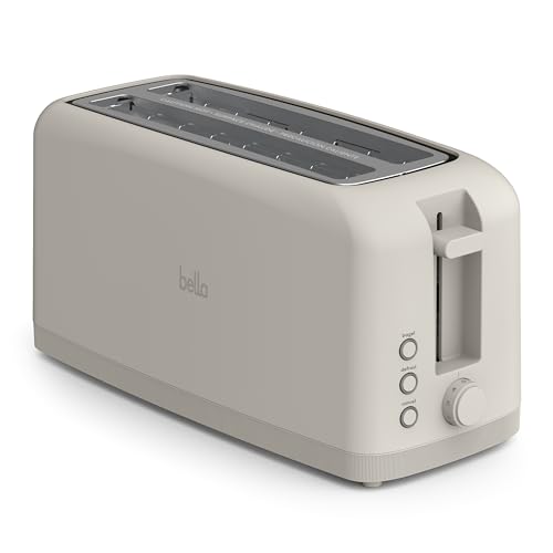 2 Slice Slim Toaster with 6 Shade Settings, Long Slot, Removable Crumb Tray R654