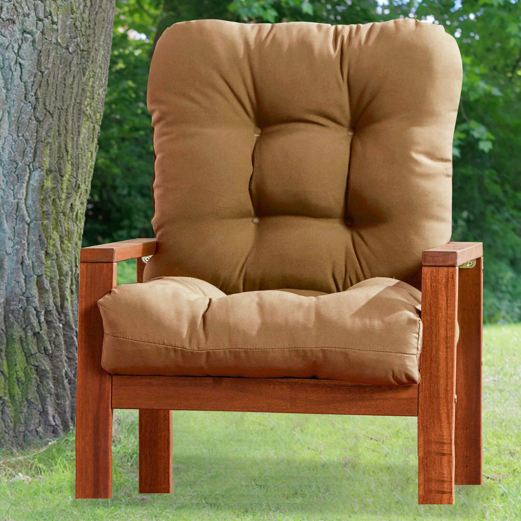 Outdoor Patio Chair Cushion Seat Pad, All Weather Replacement, Light Brown S888006