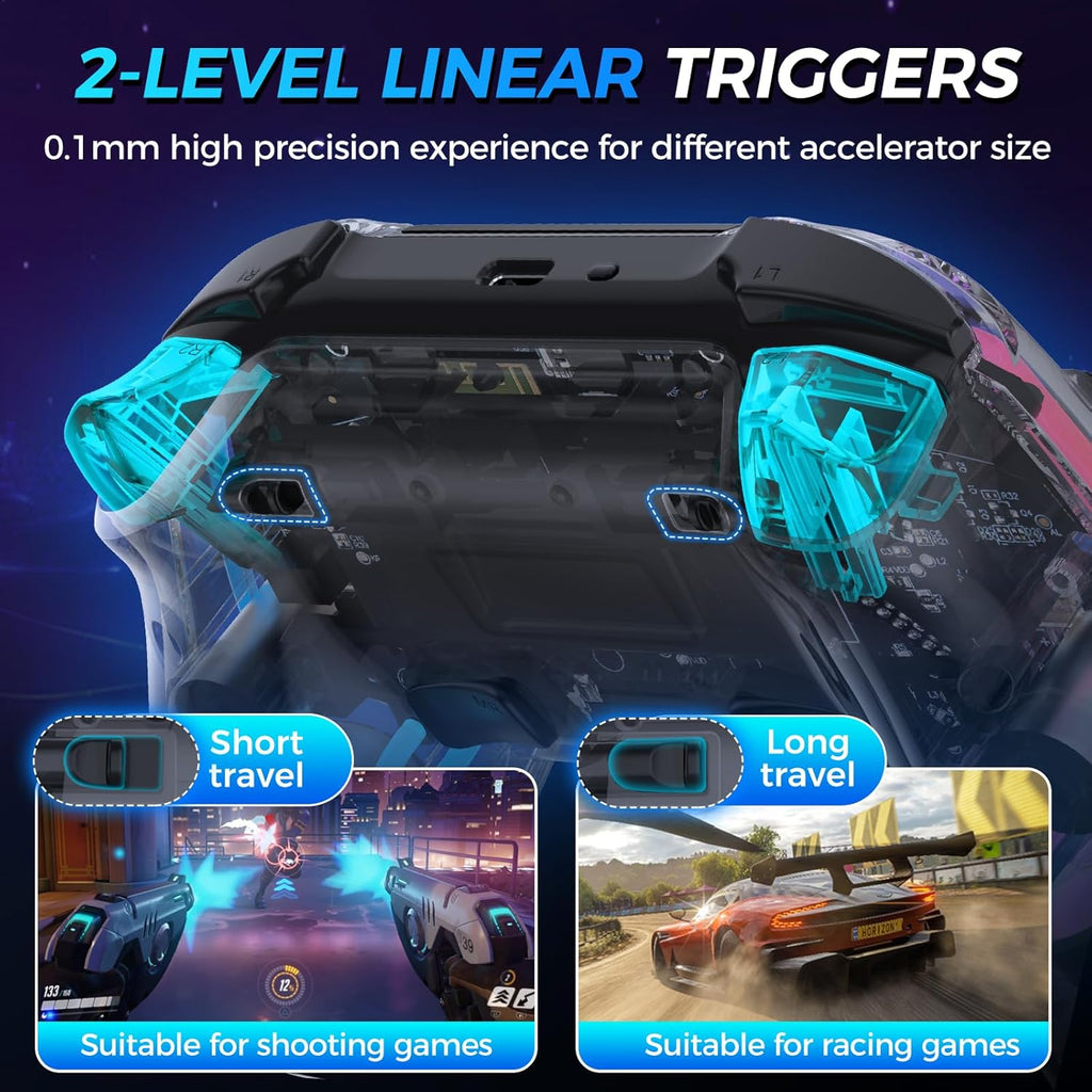 Wireless Controller for PS4, Slim, Pro and PC with Hall Effect Joysticks U9697