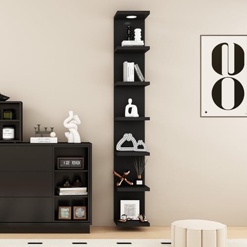 7 Tier Wall Shelf with LED Remote Control Light I987
