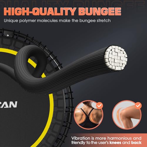 Foldable Mini Trampoline with Adjustable Foam Handle M67736