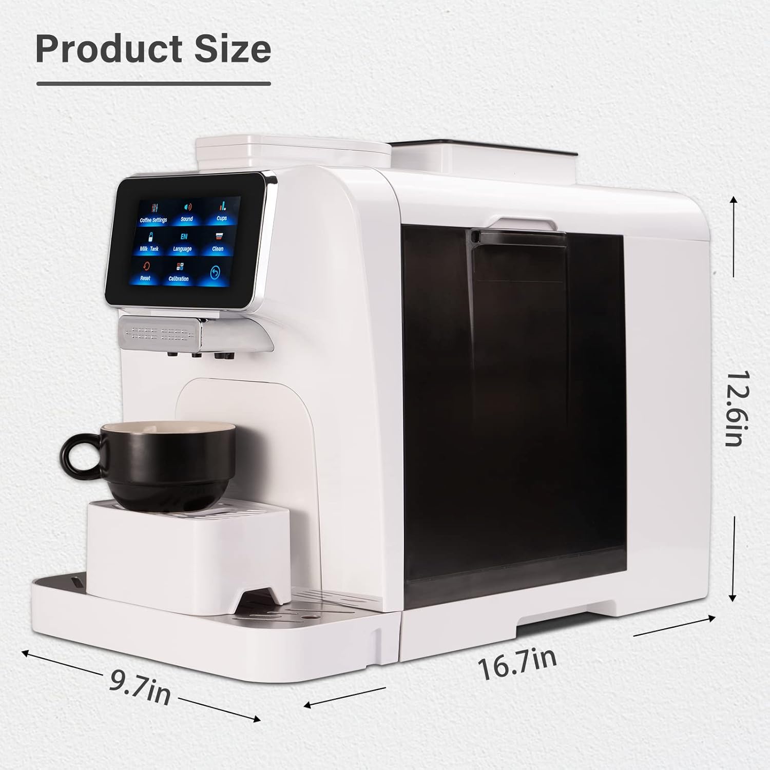 Automatic Espresso Coffee Machine with Milk Jug and Built-in Refrigerator P749660