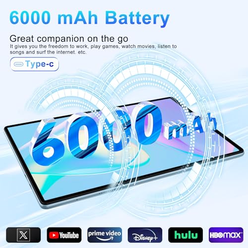 Tablet 10.1 Inch, 20GB RAM 128GB ROM, Octa-Core, IPS HD Touchscreen, with Keyboard Mouse Case E7930