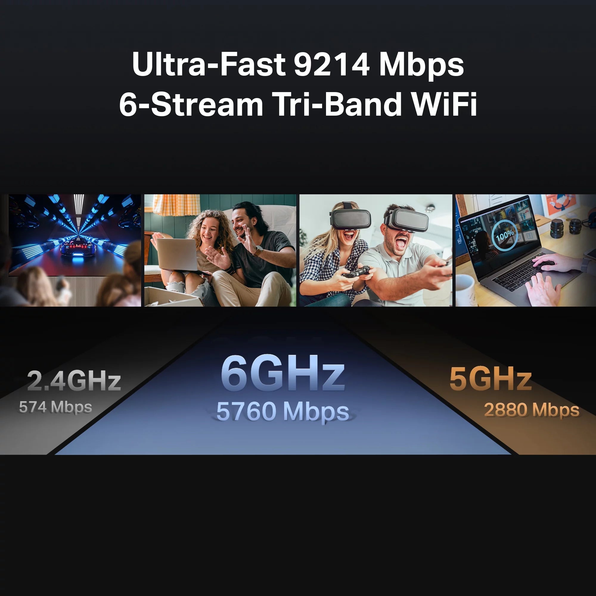 Tri-Band WiFi 7 Router, up to 9.2 Gbps Speeds R747