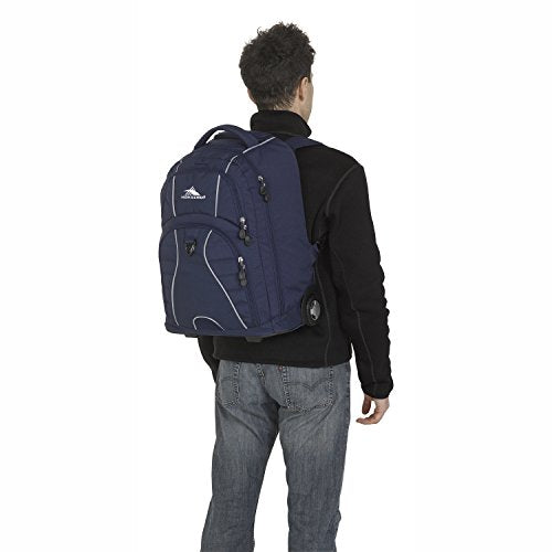 Wheeled Laptop Backpack, Navy, 20.5 x 13.5 x 8-Inch M70582