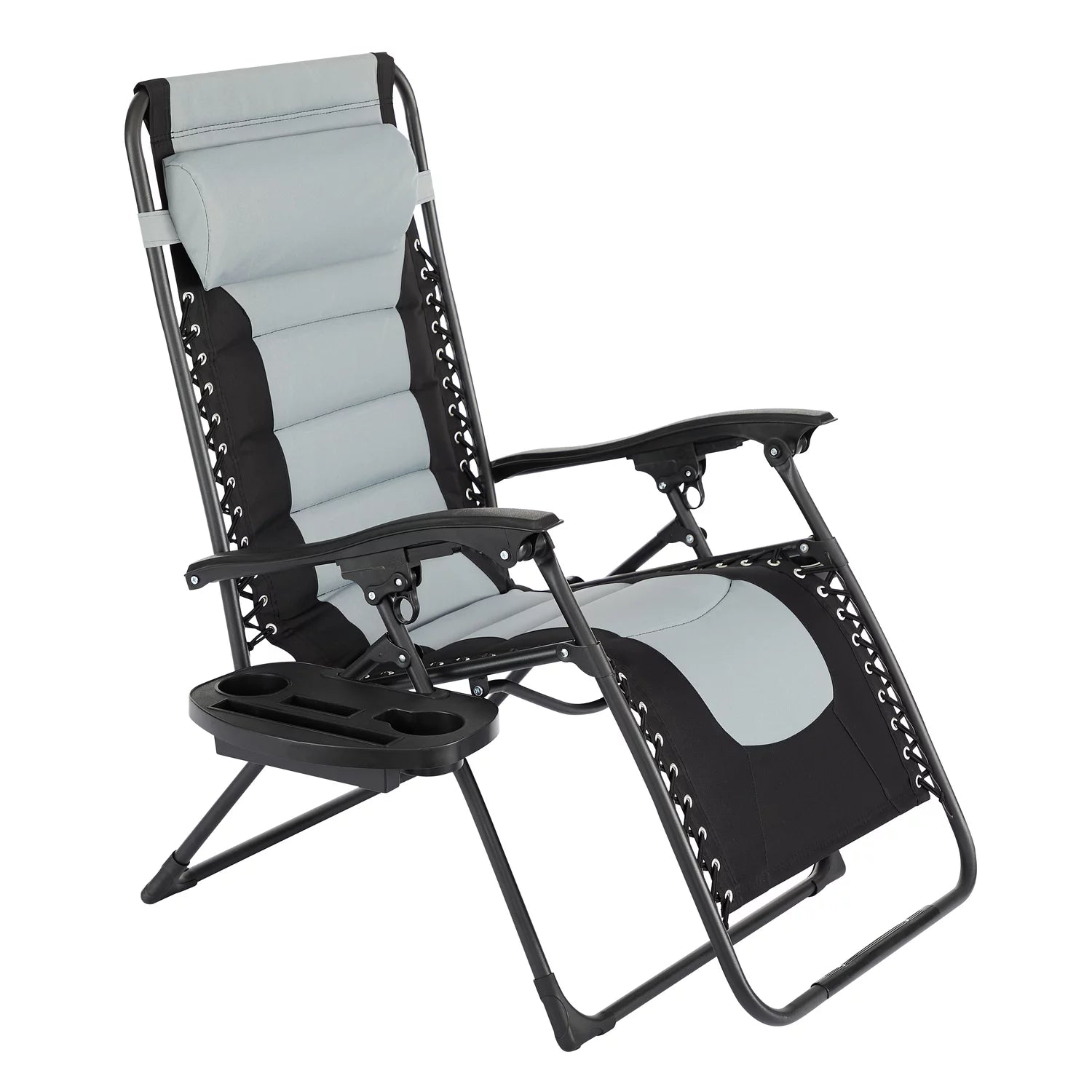 Oversized Padded Folding Lounge Chair with Adjustable Headrest C1410