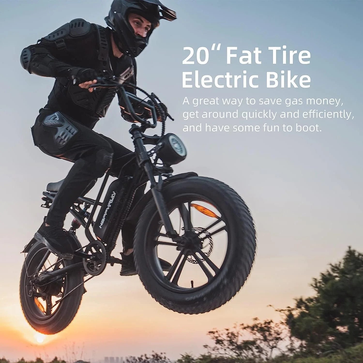 Electric Bike for Adults 20" Fat Tire 1500W Motor 48V 18AH Removable Battery I622