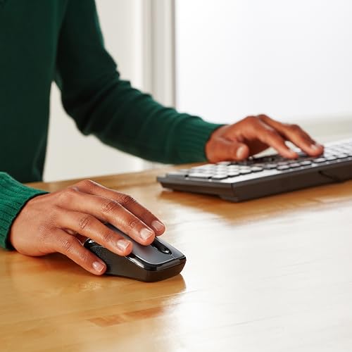 Wireless Optical Computer Mouse with USB Nano Receiver, Black P88471